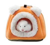 Jaula de algodón con patrón de dibujos animados para hámster y mascotas pequeñas, accesorios escondite de algodón para otoño e invierno, para mantener calientes ratas de cobaya (E)