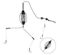 Jaula de alimentación en línea para pesca de carpas construida con línea de polietileno y metal para un rendimiento constante en escenarios de pesca gruesa (50 g)