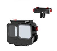 Jaula de aluminio para Insta360 Pro 2 Marco protector de metal 80 m impermeable Shell Utility cámara jaula expansión soportes doble orientación 12.5x10.5cm(2)