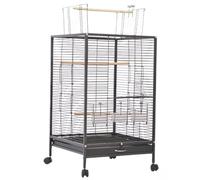 Jaula De Aves para Canarios Jaula para Pájaros De Hierro Forjado con Soporte Y Bandeja Inferior, Grande para Loros Ruedas para Cacatúa Loros Conures