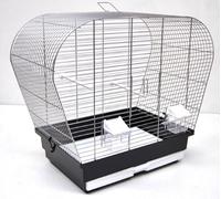 Jaula De Aves Vogelheim Para Periquitos Cromado Negro 60 Cm