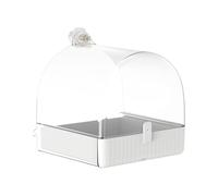 Jaula de baño de aves genérica - Large Capacity Pet Feeding Bowls | Parrot Bath Tub Water Shower Food Feeder,for Lovaebirds Maczaws Parrot Sparzrow Parakeet Budgies Garden Yard Balcony Patio Lawn