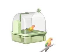 Jaula de baño para pájaros - baño de pájaros para mascotas,Baño automático a prueba de masticar dos modos Soporte de patio de recreo para la cría Viaje Mostrar Aviario al aire libre