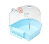 Jaula de baño transparente para loros, caja de ducha para conures, jaula de pájaros pequeños, suministros colgantes