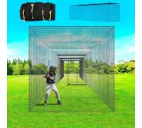 Jaula de bateo portátil para béisbol y sóftbol, Red de Entrenamiento de bateo Profesional Completamente Cerrada con Puerta, sin Marco, Resistente para Exteriores, y sóftbol(8x8x20ft)
