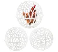 Jaula de bolas de pollo, 3 piezas, jaula de aves de corral, jaula de orbe rodante, recinto esférico para aves de corral, jaula redonda enrollable para pollo, jaula de bolas de hámster móvil para