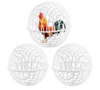 Jaula de bolas de pollo de alambre metálico para exteriores, 20/30cmCa-ge de gallinas enrollable para exteriores, jaula móvil para gallinas, accesorios de hábitat avícola, para pollitos