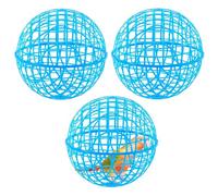 Jaula de bolas de pollo para exterior, jaula de bolas de orbe de pollo a campo libre, jaula de bolas de seguridad rodante para pollitos pequeños, palomas, pájaros, hámsters y loros, 11.02 pulgadas.