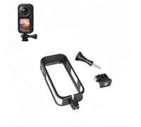 Jaula de cámara compatible con Insta360 X6, carcasa de PVC de estructura abierta con acceso rápido a la batería, soporte de montaje ligero para cámara de acción, equipo de vlogging para deportes al