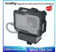 Jaula de cámara de acción completa negra SmallRig para GoPro HERO 9/10/11/12 jaula con dos soportes de zapata fría Video Vlog Rig 3083C 3083C
