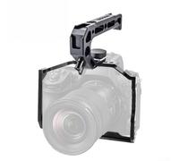 Jaula de cámara de aleación de aluminio para Z8 con soporte de zapata fría y agujeros de tornillo de 1/4 pulgadas, plataforma protectora de metal con agarre ergonómico para fotografía de video, negro
