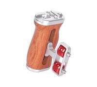 Jaula de cámara de aluminio resistente con agarres laterales de madera intercambiables, montaje expandible ajustable para hacer películas, almacenamiento de herramientas, jaula de cámara