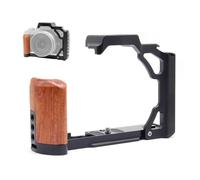 Jaula de Cámara de Metal para Nikon ZFC, Jaula de Video de Aleación de Aluminio Plataforma de Filmación Jaula de Plataforma de Expansión Protectora con Soporte de Mango de Madera