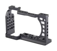 Jaula de cámara para cámaras A6400 A6300 A6100 con agujeros de localización de 1/4 pulgadas, 3/8 pulgadas, marco de cámara de aluminio para videografía