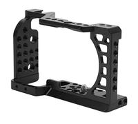 Jaula de Cámara para Sony A6000 A6100 A6400 A6500, Estabilizador de Plataforma de Cámara de Vídeo Vlogging de Aleación de Aluminio con Zapata Fría, Orificio de Tornillo de 1/4 Pulgadas y 3/8 Pulgadas