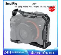 Jaula de cámara SmallRig A7III para Sony Alpha 7 III / Alpha 7R III / Alpha 9 w Soporte de zapata fría 1-4 "-20 y 3-8"-16 orificios roscados 2918 Cage