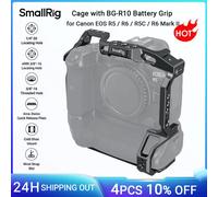 Jaula de cámara SmallRig R5/R6 para Canon EOS R5 / R6 / R5C / R6 Mark II con empuñadura de batería BG-R10 con orificios roscados de 1/4 "-20 -3464B Cage 3464B