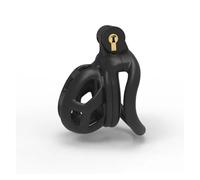 Jaula De Castidad Con Cerradura Para Pene Masculino,Con Cerradura Y 4 Anillos De Resina,Para Virginidad Masculina,Anillo De Pene Transpirable,Jaula De Sujeción Fetiche,Juguetes Sexuales Para Ad