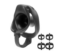 Jaula de castidad de resina para hombres con múltiples tamaños de anillos para el pene, ganchos extraíbles y accesorios, jaula para el pene BDSM Inverted Bondage Set (Black, NU)