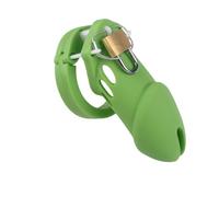 Jaula De Castidad De Silicona Para Hombre,Con 5 Anillos Para El Pene,Juguetes Sexuales Para Hombres Afeminados,Camilla Femboy,Dispositivo Erótico Uretral Para Bdsm Y Gays,Color Verde Oscuro Lar