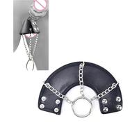 Jaula de castidad for pene, BDSM, anillo for pene, ataduras de esclavos, anillo de cuero for pene, extensor de testículos, juguetes sexuales for hombres, herramientas eróticas(AT-080-Style1)
