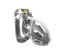 Jaula De Castidad Masculina De Plástico Con Diseño De Anillo De Metal Que Se Puede Abrir,Anillo Para El Pene Con Orificio De Ventilación,Juguetes Sexuales,Ropa Interior De Castidad Blanca,L-La