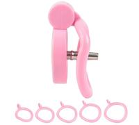Jaula De Castidad Para Pene Masculino,Color Rosa,Con Diseño De Pájaro Pequeño,5 Anillos Para Pene Con Tapón De Sonido,Juguete Sexual Para Esclavos De Pene,Bdsm,Fetiches Y Entrenamiento De R