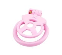 Jaula De Castidad Sissy Para Hombre Con 4 Anillos De Diferentes Tamaños, Dispositivo De Castidad Masculino Pequeño Y Plano De Plástico Abs, Jaula De Bloqueo Para Pene, Juguetes Sexuales Para Hombr