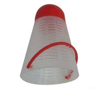 Jaula de cebo de pesca con soporte de comedero lanzador para atracción concentrada de peces y retención prolongada de cebo (blanco grande)