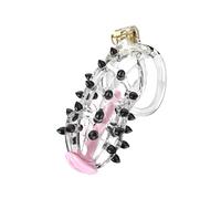 Jaula de clavos negra para entrenamiento masculino, resina de nailon transparente para musculación (A5T)