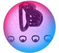 Jaula De Colmena Masculina con Anillos De 4 TamañOs, Jaula De Resina Negra para La PráCtica Personal Masculina - K + 4 (S)