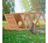 Jaula de conejo, jaula de codorniz, jaula de madera para conejos, gallinero al aire libre con red de ventilación para hurón, chinchilla, erizo