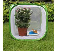 Jaula de Cría de Mariposas Ventilada Plegable y portátil: Tamaño Grande, Material de Red de Hilo de Poliéster Seguro y Diseño de Cremallera (30 * 30 * 30cm)