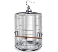 Jaula De Cría De Periquitos Cockatiel, Jaula De Pájaros De Acero Inoxidable para Viajes Al Aire Libre, Jaula para Pájaros De Jardín Colgante Zorzal，Fácil Instalación(32cm)