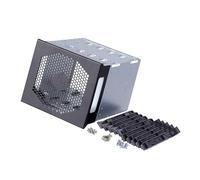 Jaula de disco duro de 5 bahías para computadora que ocupa 3 posiciones de unidad óptica, estante de expansión de 3.5 pulgadas, jaula de disco duro de acero