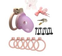Jaula de ejercicio ligera para hombre con transpirables-eshlZ78，B:Morado：S | Accesorio de moda con 6 mosquetones activos