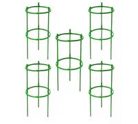 Jaula de enrejado de soporte para plantas de tomate para macetas que proporciona una estructura resistente para guiar y proteger plantas trepadoras y tomates pequeños (5 piezas)