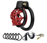 Jaula de entrenamiento ligera de resina para hombre, accesorio fijo desmontable con 6 anillas - eshlZ71 (Rojo)