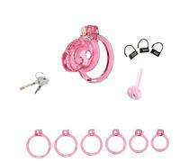 Jaula de goma natural suave y ligera, segura y fiable, con 5 anillos A75-153 (rosa, S)