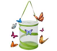 Jaula de hábitat de mariposas, mini terrario de malla desplegable para criar orugas en interiores, recinto plegable transparente para niños y adultos, 16 cm de diámetro + 20 cm de altura para ciencia