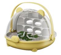 Jaula de hábitat insectt - Caja Transparente Portátil para Seda, Reptiles y | Contenedor de Transporte Terrario al Aire Libre con asa, Casa de Observación Animal para Les e
