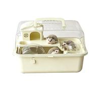Jaula de hámster con rueda de carreras y portador transparente | Bandeja para Hamster de 30 cm para ratón para roedores enanos, sirios, erizos, exterior, casa