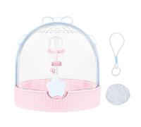 Jaula de hámster pequeña - Jaula de viaje para hámster enano y erizo - de | transporte para mascotas con botella de agua - para exteriores vacaciones a pie de conejo, pájaro erizo