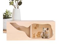 Jaula de madera para hámster, juguetes de madera para mascotas, de ratón para hámster, para conejo, chinchilla, hurón, erizo, animales pequeños, juego de escalada