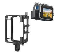 Jaula de Marco con Tapa de Lente para Insta360 Ace/Ace Pro, Carcasa Protectora de Metal con Soporte de Zapata Fría, Accesorio de Cámara de Acción Vertical Horizontal