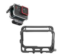 Jaula de Marco de Aluminio para Insta360 Ace Ace Pro, Jaula Protectora de Metal con Tapa de Lente, 2 Ranuras de Montaje en Zapata Fría, Interruptor Horizontal Vertical, Carcasa