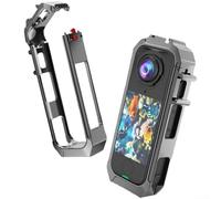 Jaula de marco de aluminio para Insta360 X4, soporte protector de zapata fría, cámara de acción magnética de metal de liberación rápida a prueba de golpes