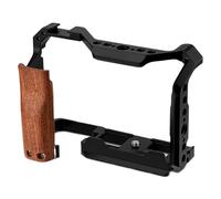 Jaula De Metal Compatible con Sony Y Alpha, Marco Protector, Mango De Madera Integrado, Accesorios For Cámara.