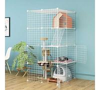 Jaula de metal para gatos de 1 a 4 gatos, valla ideal para interiores y exteriores, para cachorros, conejos, gatitos, corralito cerrado para gatos
