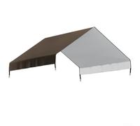 Jaula de metal robusta para exteriores con ganchos de bloqueo seguro y cubierta resistente a la intemperie para albergar de forma segura pollos, patos y conejos con puertas de fácil acceso (marrón)